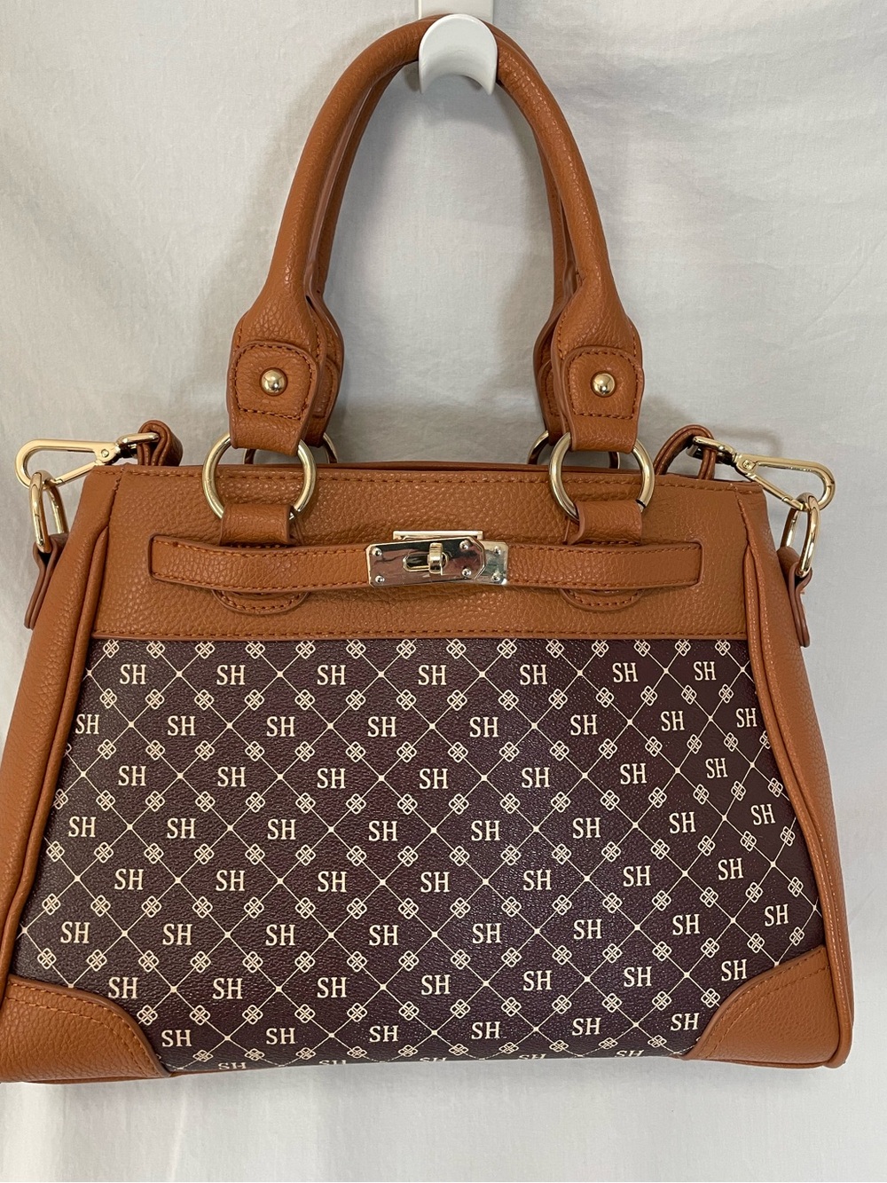 Danbury Mint Structured Tote, Custom Made Initial Monogram Series, Carry Options